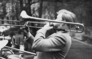 Man playing trombone