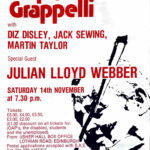 Gig Poster - Stephane Grappelli with Diz Disley, Jack Sewing, Martin Taylor