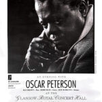 Gig poster - Oscar Peterson at Glasgow Royal Concert Hall.