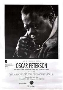 Concert Poster advertising Oscar Peterson