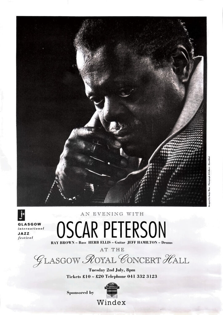 Concert Poster advertising Oscar Peterson
