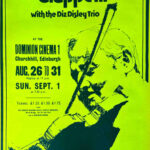Gig poster - Stephane Grappelli with the Diz Disley Trio at the Dominion Cinema, Edinburgh.