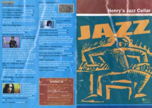 Henry's Jazz Cellar, Edinburgh flyer.