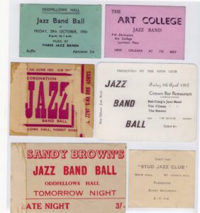 Selection of concert tickets from the 1950s.