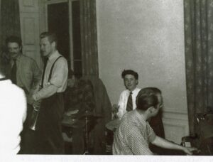 Five men playing jazz in the early 1950s.