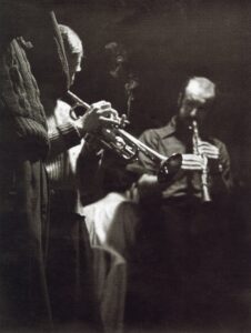 Three men playing jazz in the 1960s
