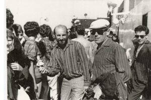 Three male musicians on tour.