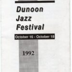 1992 Dunoon Jazz Festival brochure front cover.