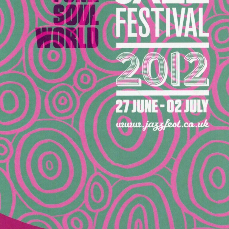2012 Glasgow Jazz Festival Brochure front cover.